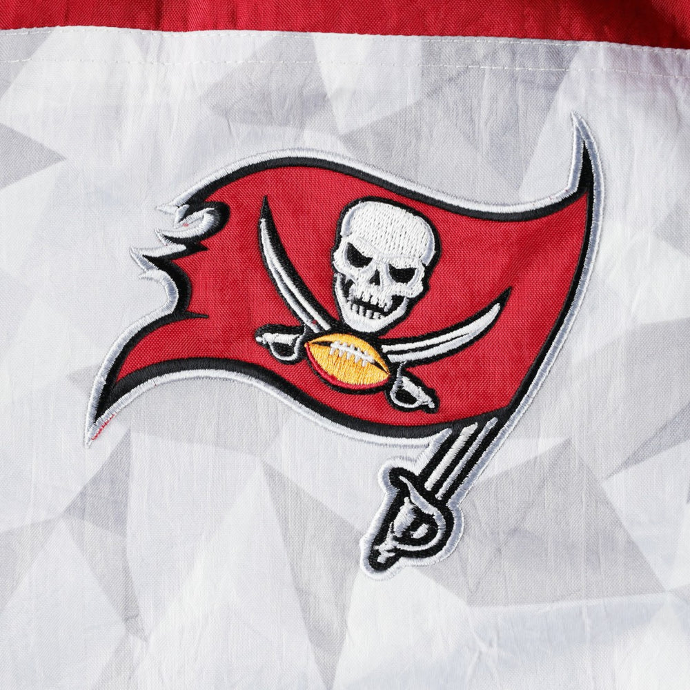 Tampa Bay Buccaneers Starter Thursday Night Gridiron Raglan Half-Zip Hooded Jacket - White/Red Jackets