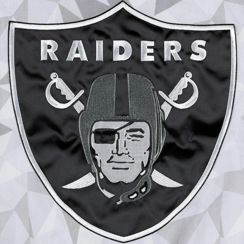 Las Vegas Raiders Starter Thursday Night Gridiron Raglan Half-Zip Hooded Jacket - White/Black Jackets
