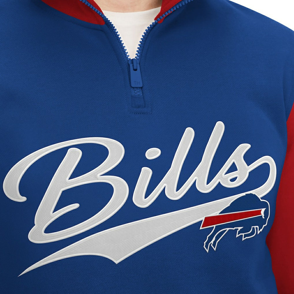 Buffalo Bills Tommy Hilfiger Aiden Quarter-Zip Sweatshirt - Royal/Red Sweatshirts