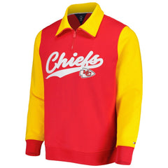 Kansas City Chiefs Tommy Hilfiger Aiden Quarter-Zip Sweatshirt - Red/Gold Sweatshirts