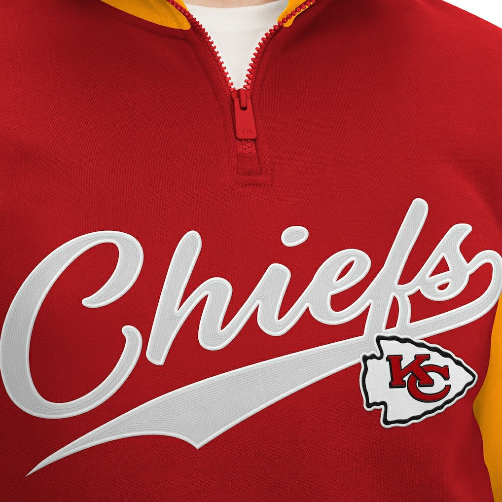 Kansas City Chiefs Tommy Hilfiger Aiden Quarter-Zip Sweatshirt - Red/Gold Sweatshirts