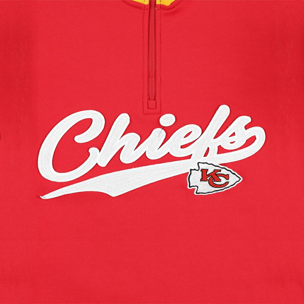 Kansas City Chiefs Tommy Hilfiger Aiden Quarter-Zip Sweatshirt - Red/Gold Sweatshirts