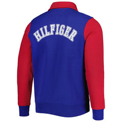 New York Giants Tommy Hilfiger Aiden Quarter-Zip Sweatshirt - Royal/Red Sweatshirts