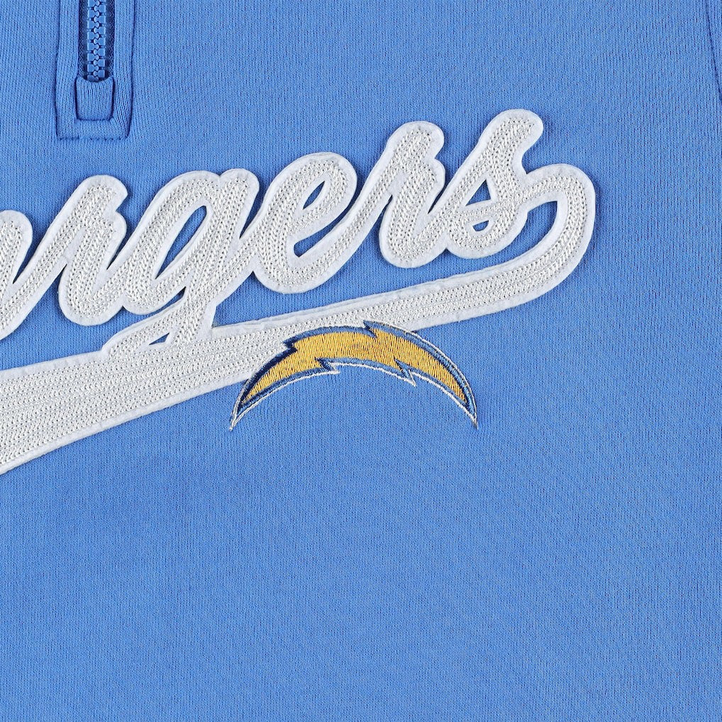 Los Angeles Chargers Tommy Hilfiger Aiden Quarter-Zip Sweatshirt - Powder Blue/Gold Sweatshirts