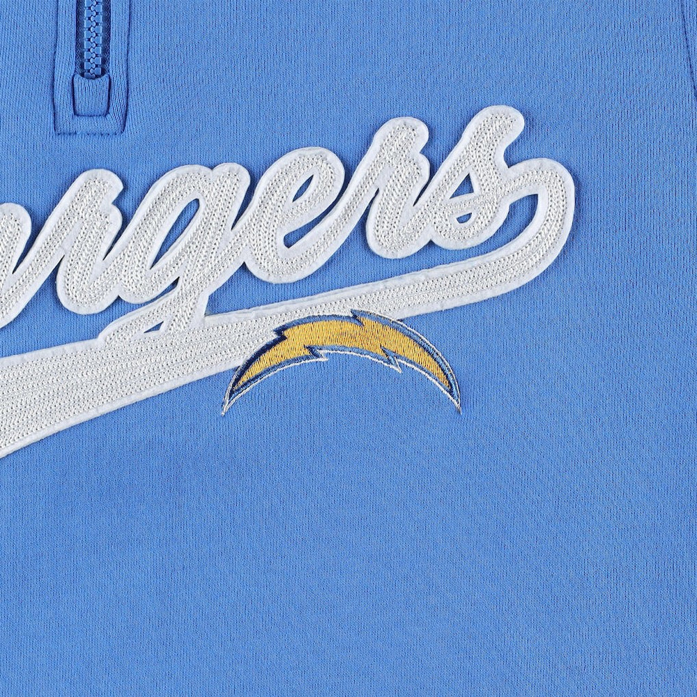 Los Angeles Chargers Tommy Hilfiger Aiden Quarter-Zip Sweatshirt - Powder Blue/Gold Sweatshirts