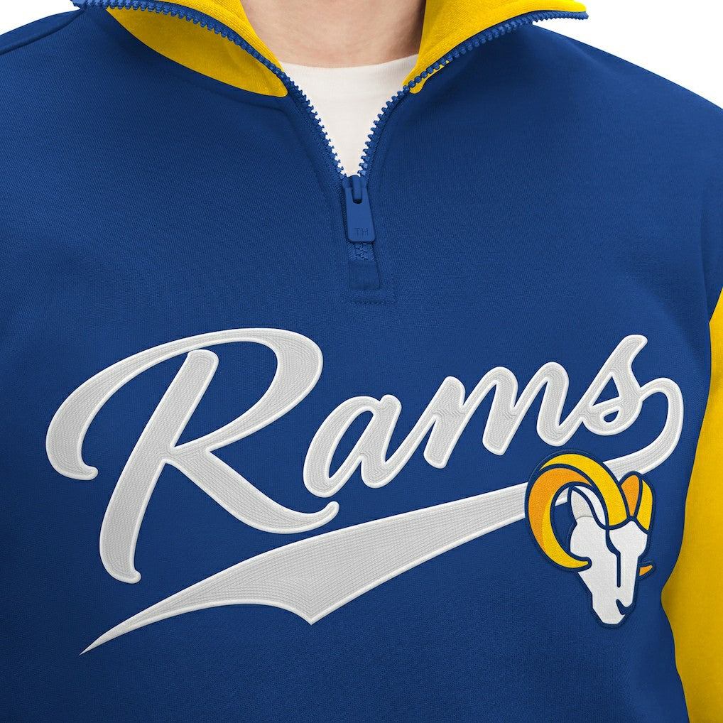 Los Angeles Rams Tommy Hilfiger Aiden Quarter-Zip Sweatshirt - Royal/Gold Sweatshirts