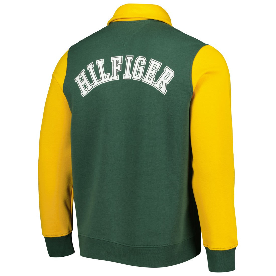 Green Bay Packers Tommy Hilfiger Aiden Quarter-Zip Sweatshirt - Green/Gold Sweatshirts
