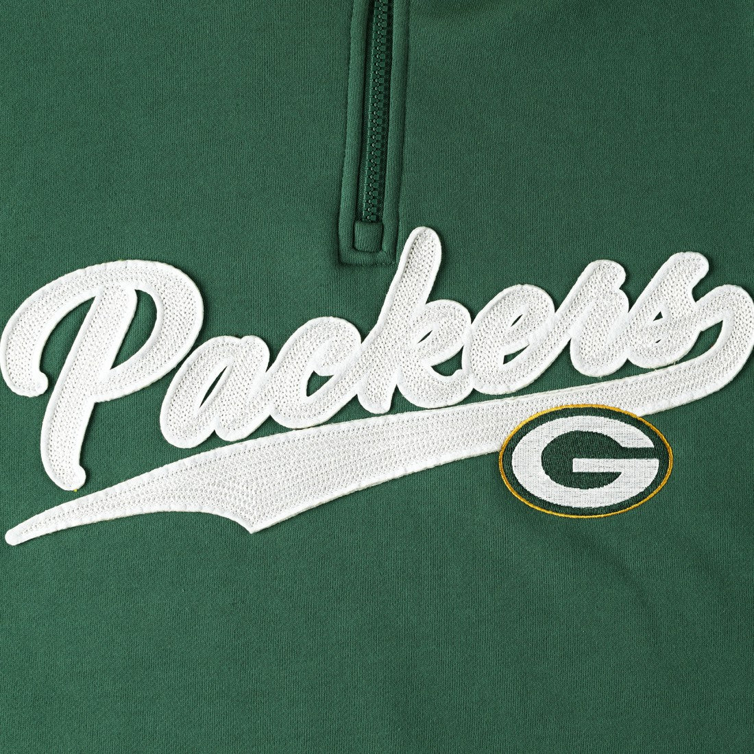Green Bay Packers Tommy Hilfiger Aiden Quarter-Zip Sweatshirt - Green/Gold Sweatshirts
