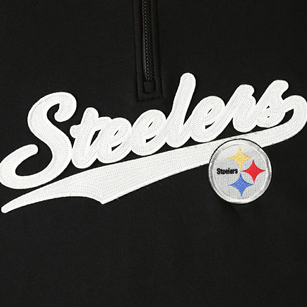 Pittsburgh Steelers Tommy Hilfiger Aiden Quarter-Zip Sweatshirt - Black/Gold Sweatshirts