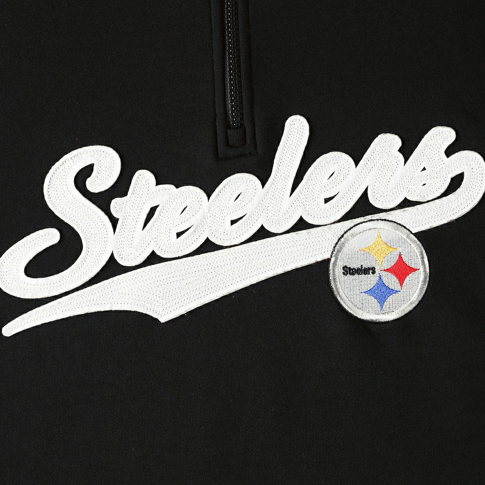 Pittsburgh Steelers Tommy Hilfiger Aiden Quarter-Zip Sweatshirt - Black/Gold Sweatshirts