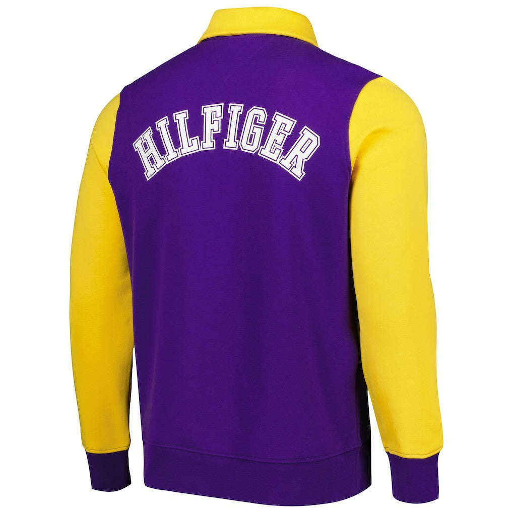Minnesota Vikings Tommy Hilfiger Aiden Quarter-Zip Sweatshirt - Purple/Gold Sweatshirts