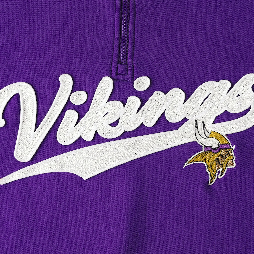 Minnesota Vikings Tommy Hilfiger Aiden Quarter-Zip Sweatshirt - Purple/Gold Sweatshirts