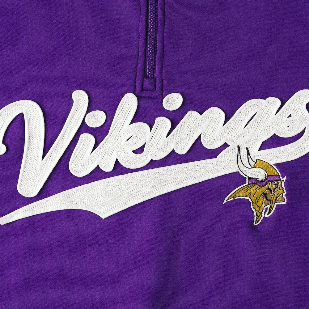 Minnesota Vikings Tommy Hilfiger Aiden Quarter-Zip Sweatshirt - Purple/Gold Sweatshirts