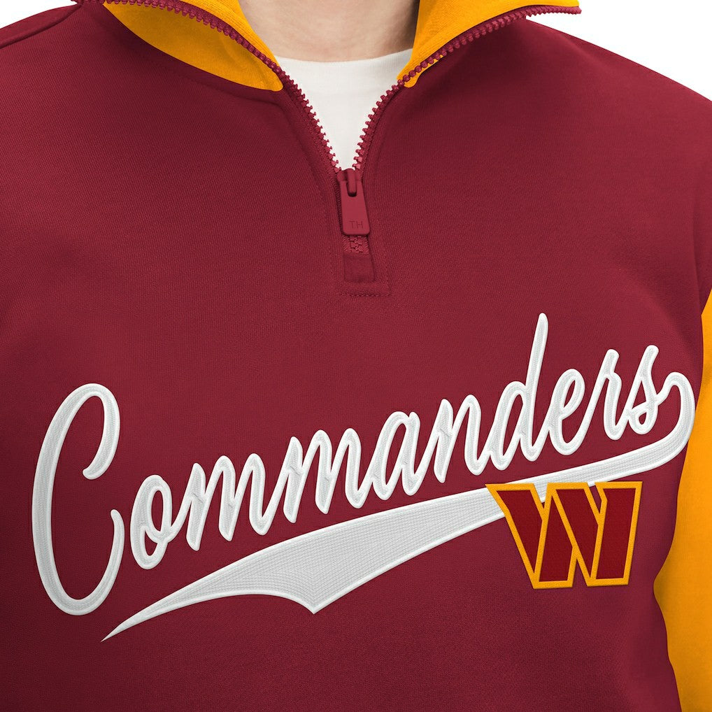 Washington Commanders Tommy Hilfiger Aiden Quarter-Zip Sweatshirt - Burgundy/Gold Sweatshirts