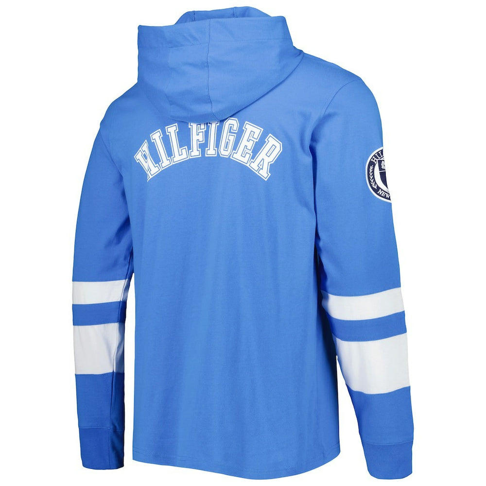 Los Angeles Chargers Tommy Hilfiger Alex Long Sleeve Hoodie T-Shirt - Powder Blue/White Hoodies