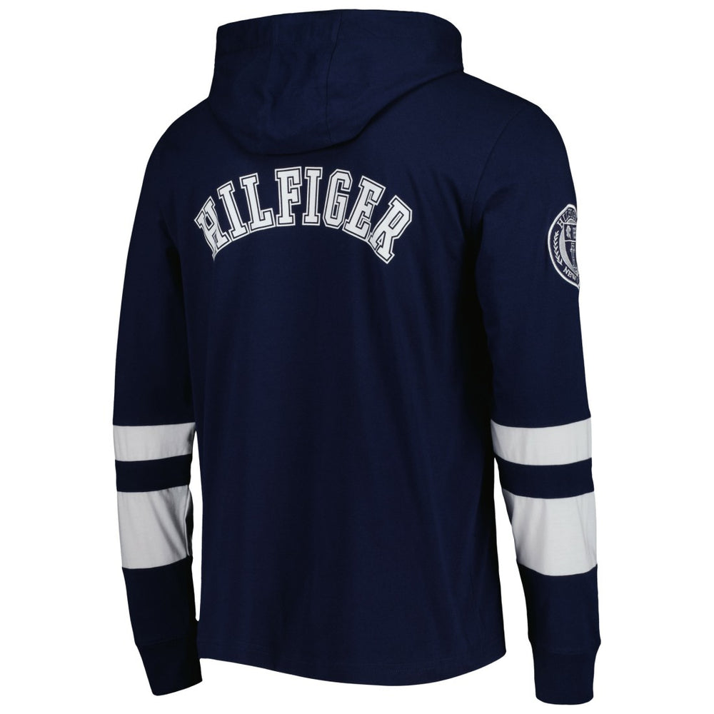 Tennessee Titans Tommy Hilfiger Alex Long Sleeve Hoodie T-Shirt - Navy/White Hoodies