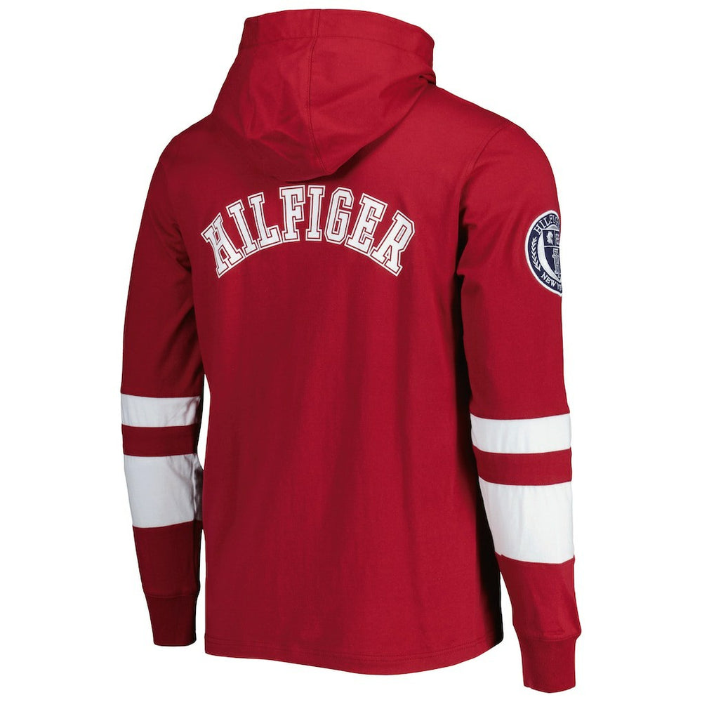 Washington Commanders Tommy Hilfiger Alex Long Sleeve Hoodie T-Shirt - Burgundy/White Hoodies