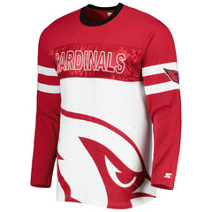 Arizona Cardinals Starter Halftime Long Sleeve T-Shirt - Cardinal/White T-shirts