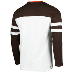 Cleveland Browns Starter Halftime Long Sleeve T-Shirt - Brown/White T-shirts