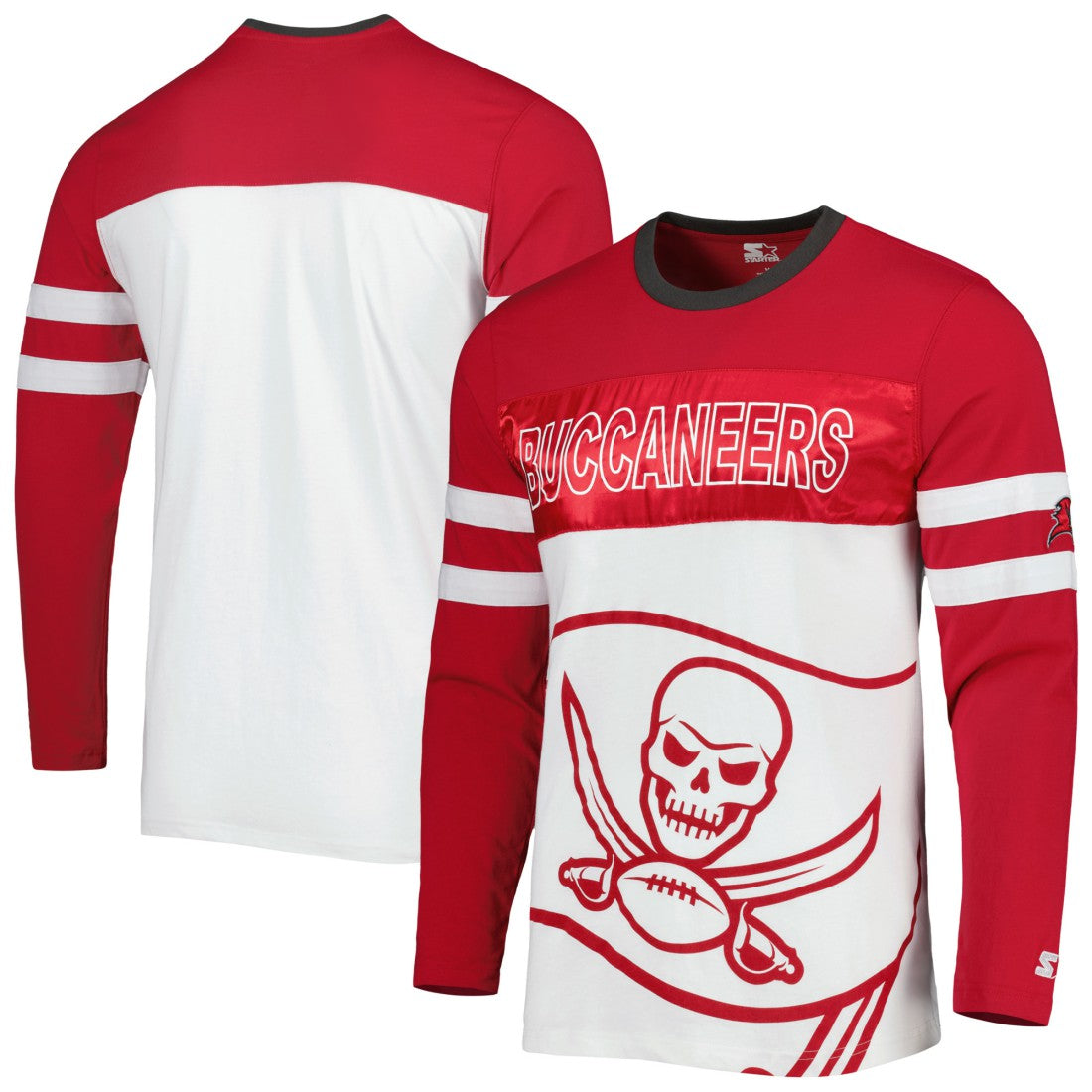 Tampa Bay Buccaneers Starter Halftime Long Sleeve T-Shirt - Red/White T-shirts