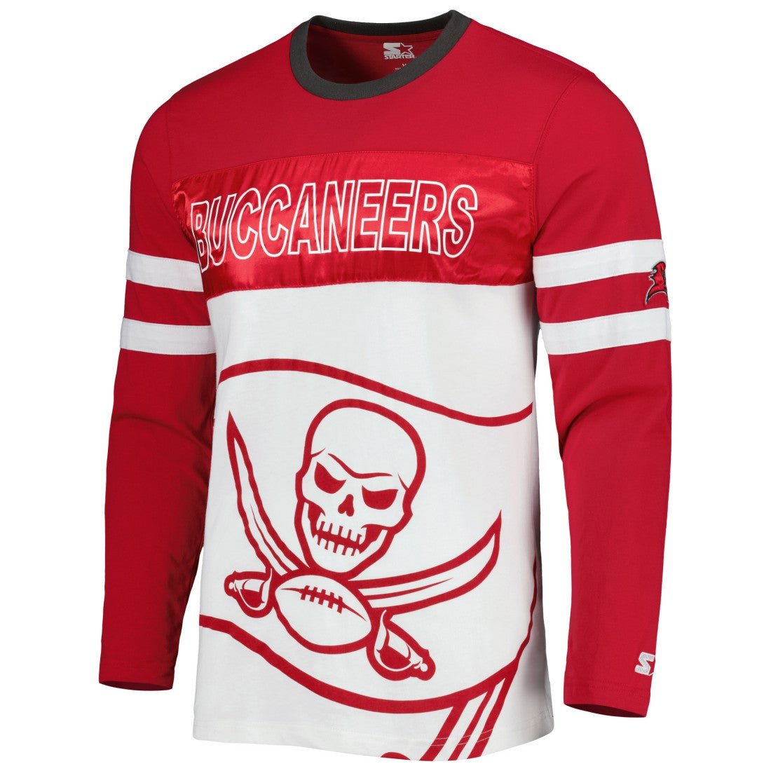 Tampa Bay Buccaneers Starter Halftime Long Sleeve T-Shirt - Red/White T-shirts