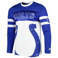 Indianapolis Colts Starter Halftime Long Sleeve T-Shirt - Royal/White T-shirts