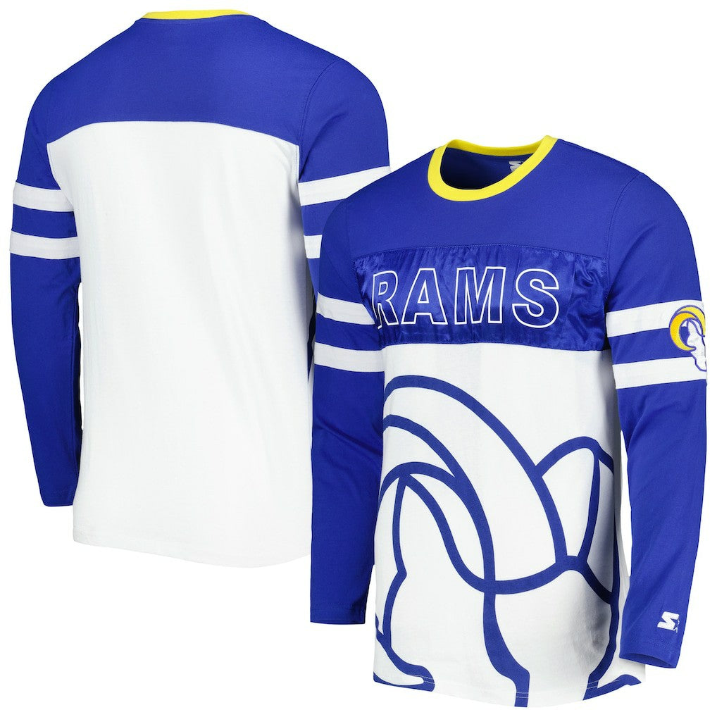 Los Angeles Rams Starter Halftime Long Sleeve T-Shirt - Royal/White T-shirts