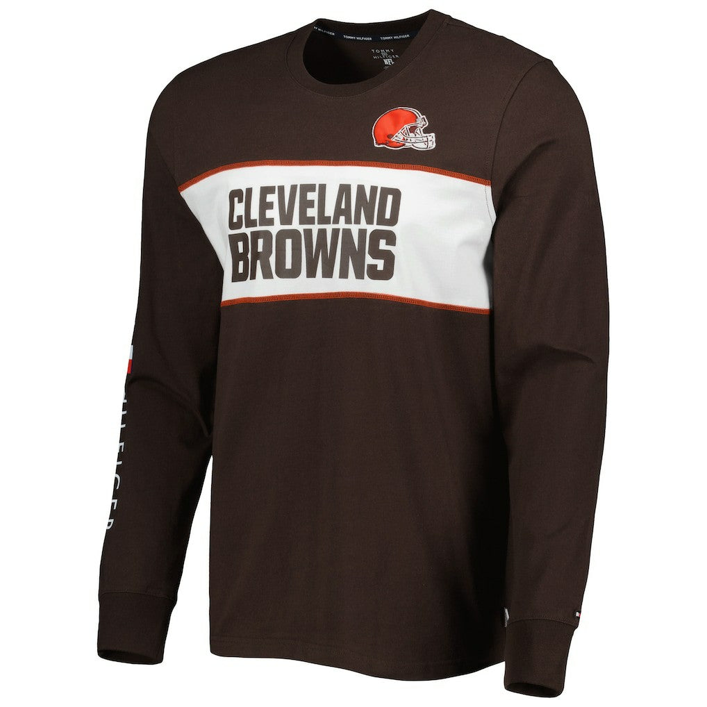 Cleveland Browns Tommy Hilfiger Peter Team Long Sleeve T-Shirt - Brown T-shirts