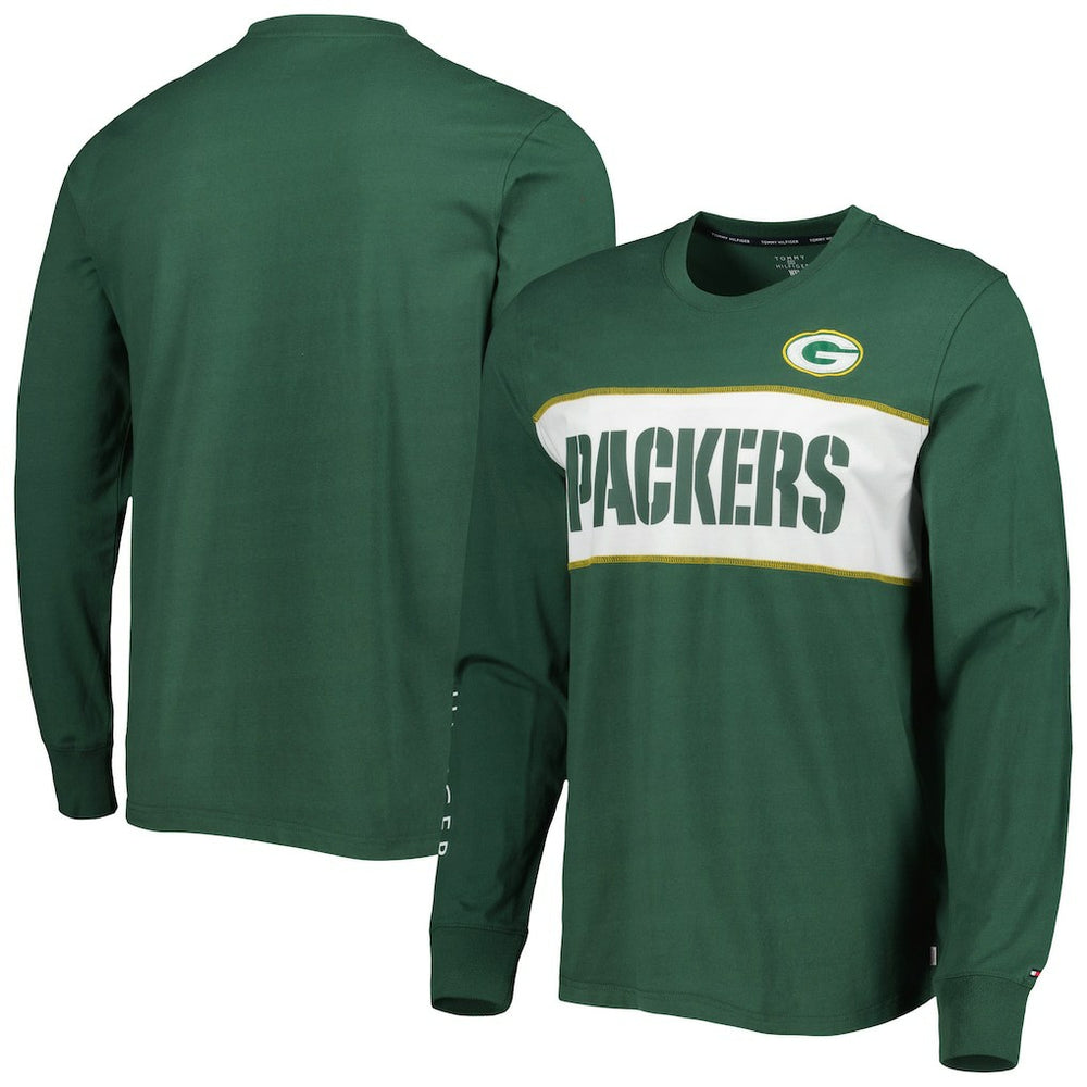 Green Bay Packers Tommy Hilfiger Peter Team Long Sleeve T-Shirt - Green T-shirts