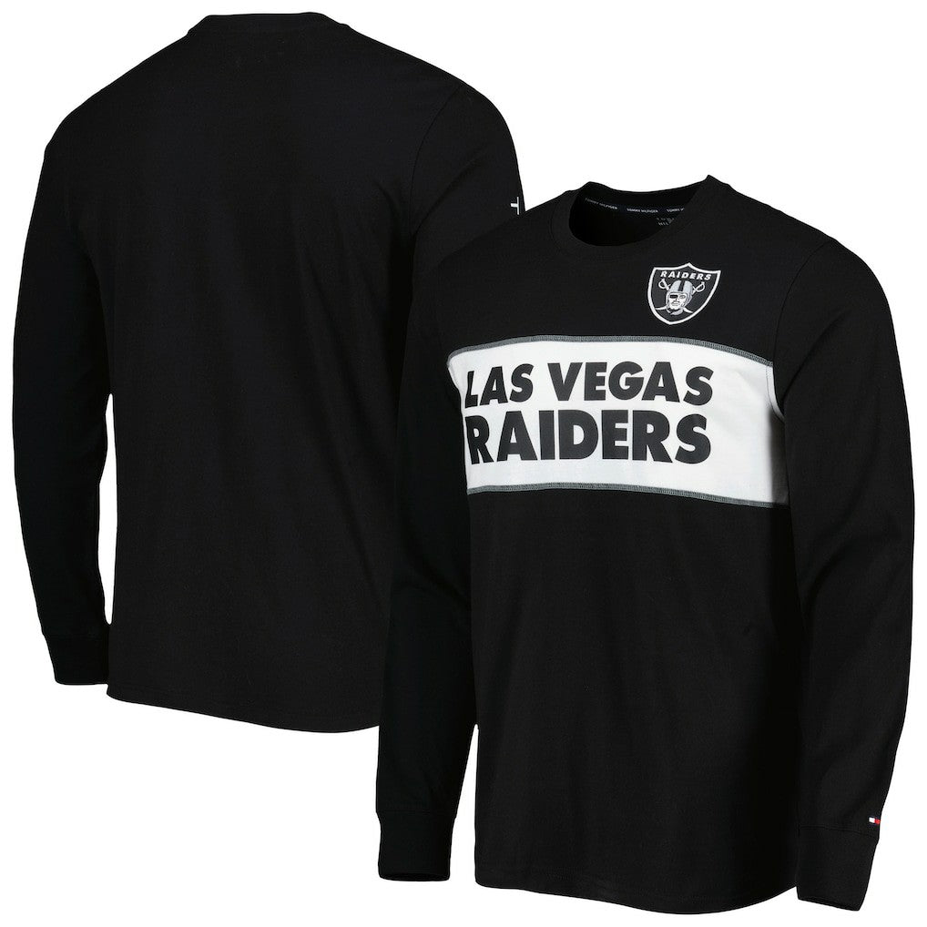 Las Vegas Raiders Tommy Hilfiger Peter Team Long Sleeve T-Shirt - Black T-shirts