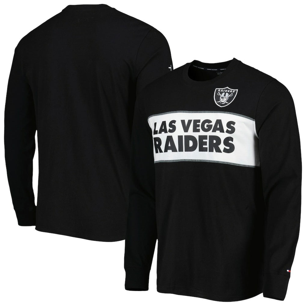 Las Vegas Raiders Tommy Hilfiger Peter Team Long Sleeve T-Shirt - Black T-shirts