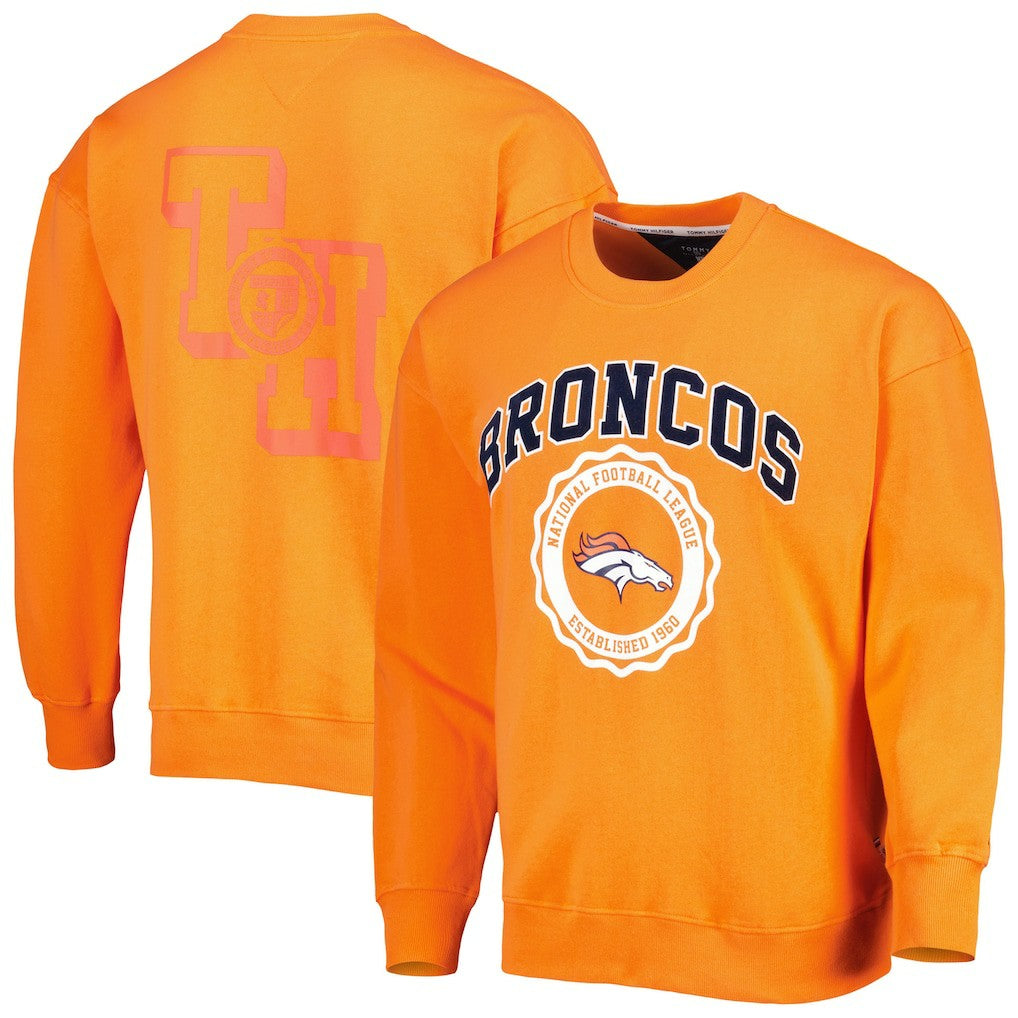 Denver Broncos Tommy Hilfiger Ronald Crew Sweatshirt - Orange Sweatshirts