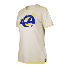 Los Angeles Rams New Era Women's Split T-Shirt - Cream T-shirts