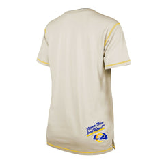 Los Angeles Rams New Era Women's Split T-Shirt - Cream T-shirts