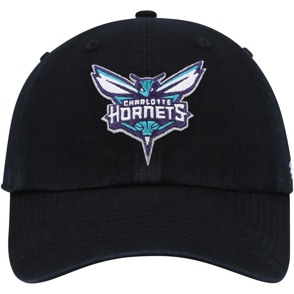 Charlotte Hornets '47 Core Logo Clean Up Adjustable Hat Black - 47 brand outlet