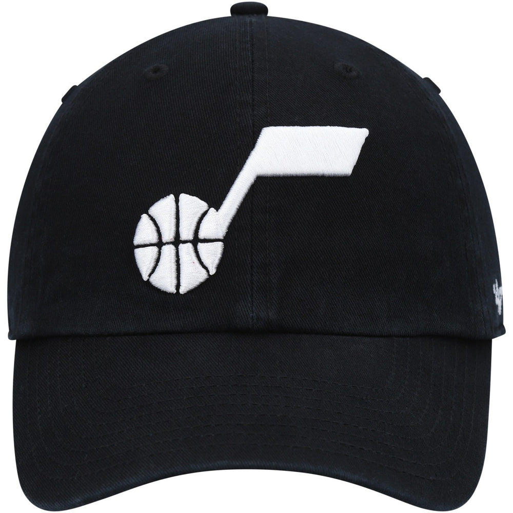 Utah Jazz '47 Core Logo Clean Up Adjustable Hat Black - 47 brand