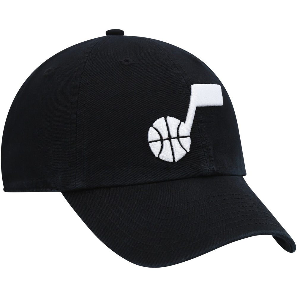 Utah Jazz '47 Core Logo Clean Up Adjustable Hat Black - 47 brand