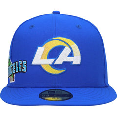Los Angeles Rams New Era Stateview 59FIFTY Fitted Hat - Royal Hats