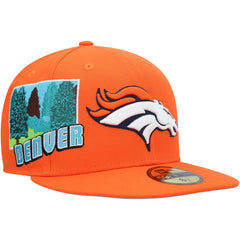 Denver Broncos New Era Stateview 59FIFTY Fitted Hat - Orange Hats