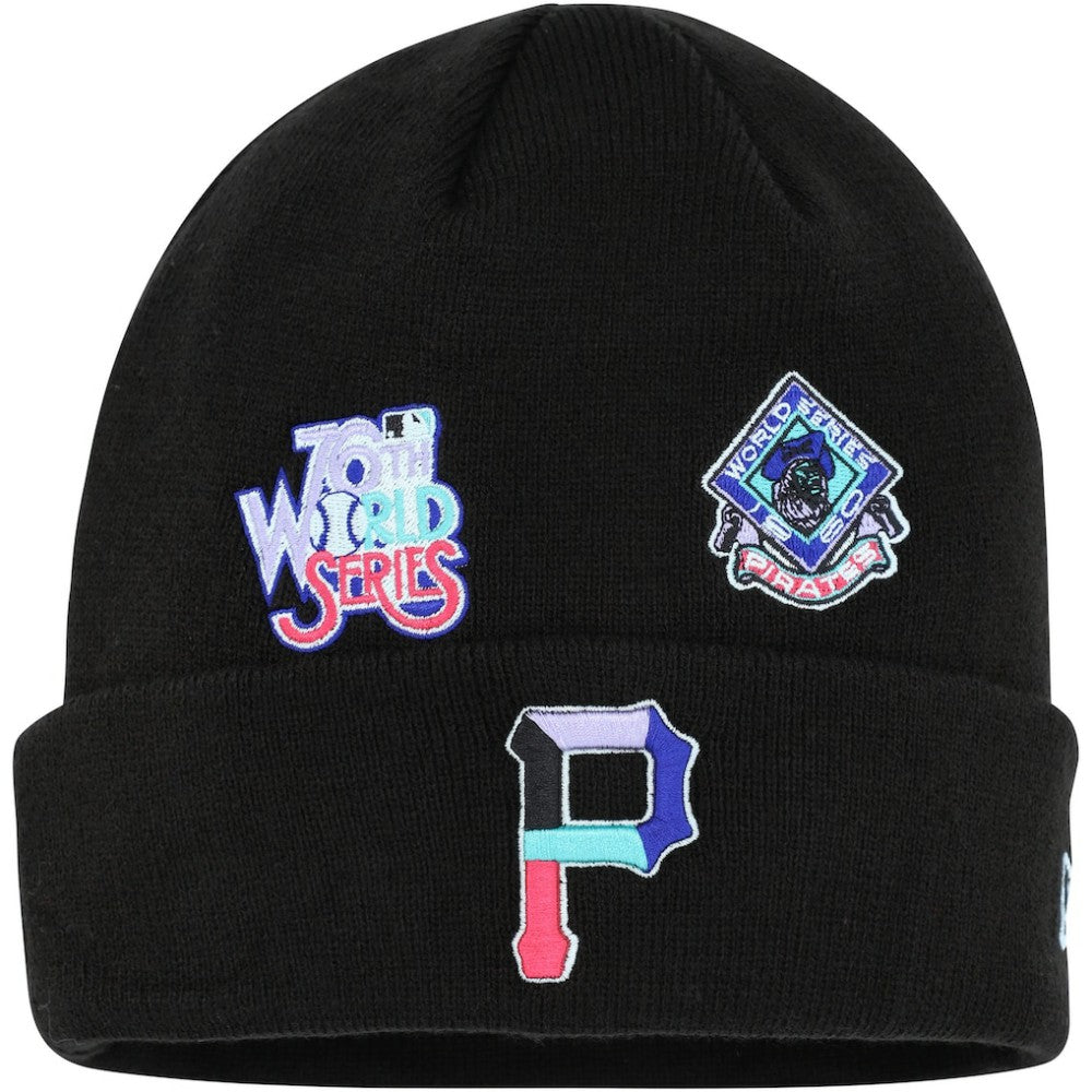 Pittsburgh Pirates New Era Polar Lights Cuffed Knit Hat - Black Hats