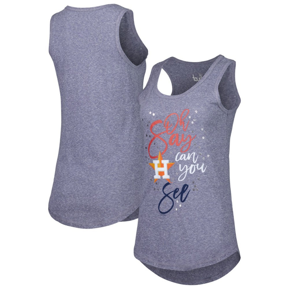 Houston Astros Touch Women's Americana Tri-Blend Racerback Tank Top - Navy Tanks