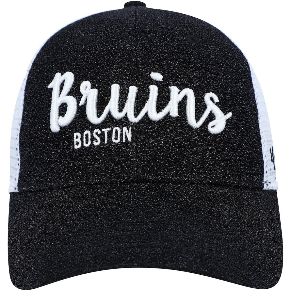 Boston Bruins '47 Women's Encore MVP Trucker Snapback Hat - Black/White | US 4871767