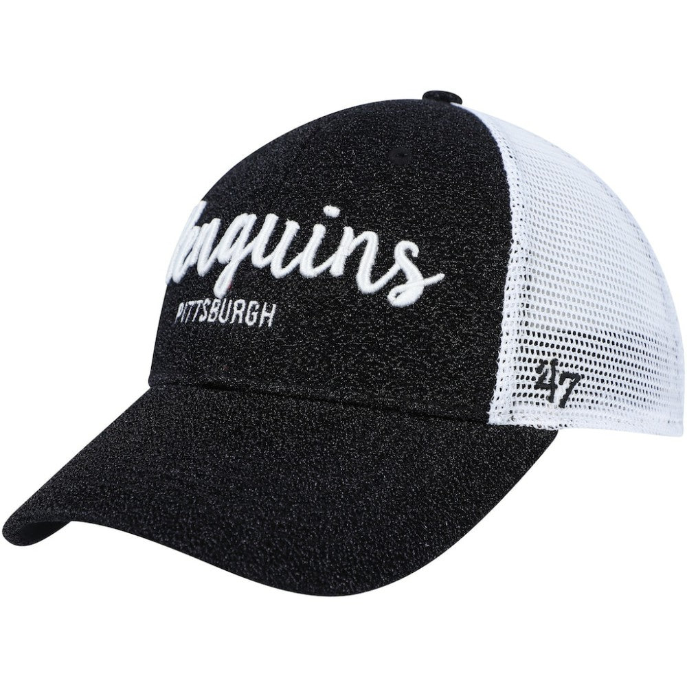 Pittsburgh Penguins '47 Women's Encore MVP Trucker Snapback Hat - Black/White | US 4871771