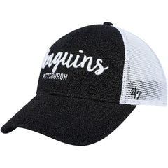 Pittsburgh Penguins '47 Women's Encore MVP Trucker Snapback Hat - Black/White | US 4871771