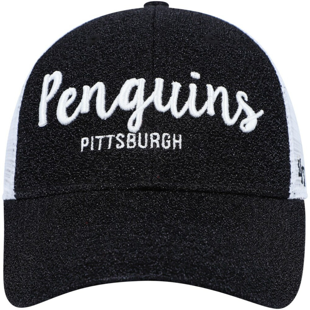 Pittsburgh Penguins '47 Women's Encore MVP Trucker Snapback Hat - Black/White | US 4871771