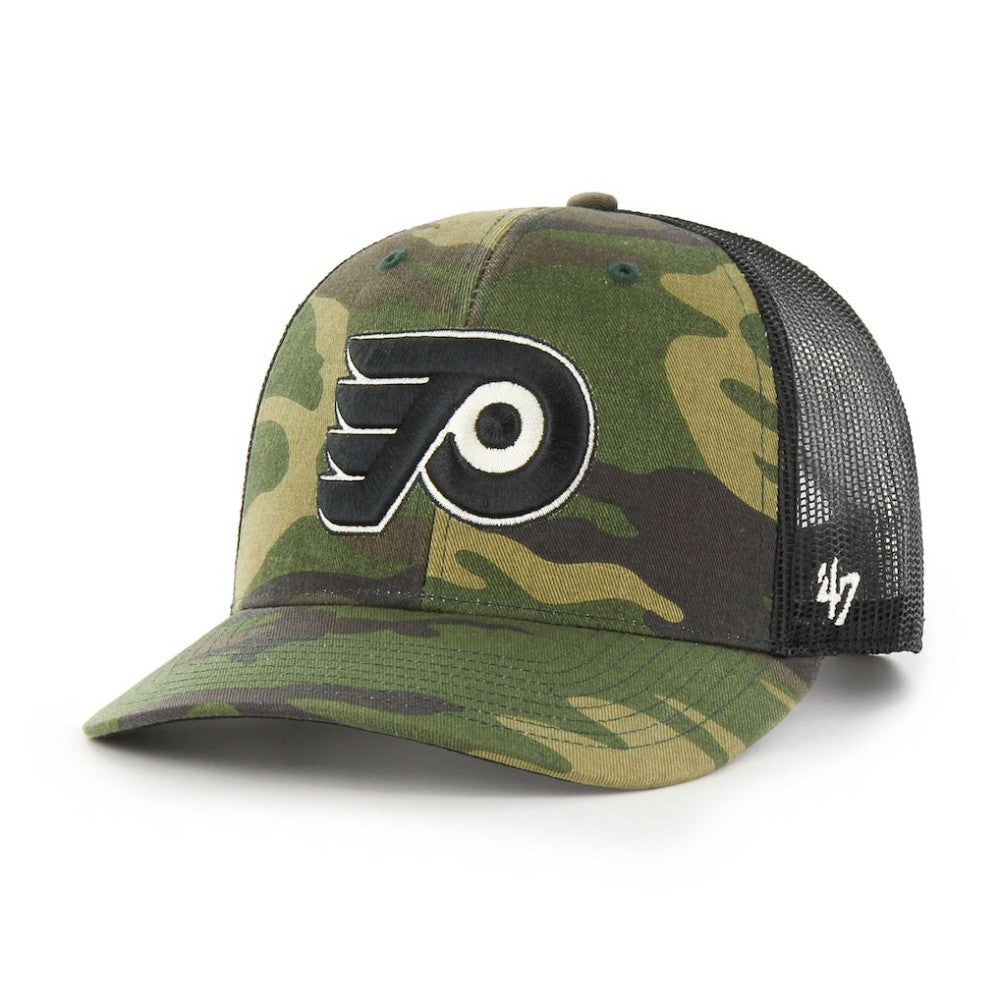 Philadelphia Flyers '47 Trucker Snapback Hat - Camo/Black | US 4871920