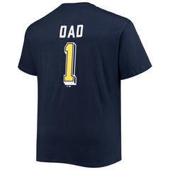 Milwaukee Brewers Big & Tall Father's Day #1 Dad T-Shirt - Navy T-shirts