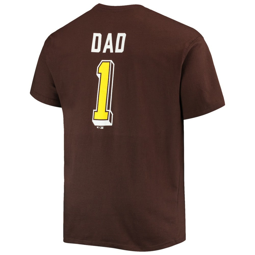 San Diego Padres Big & Tall Father's Day #1 Dad T-Shirt - Brown T-shirts