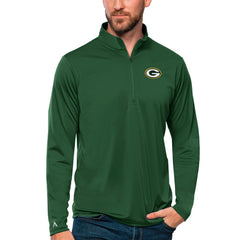 Green Bay Packers Antigua Tribute Quarter-Zip Lightweight Pullover Top - Green Pullover