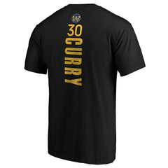 Stephen Curry Golden State Warriors Playmaker Name & Number Logo T-Shirt Black